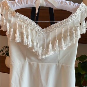 White tassel Nasty Gal dress